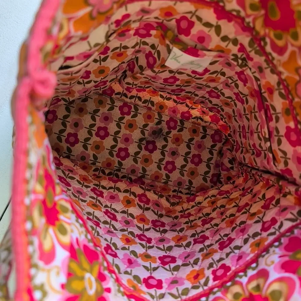 Vera Bradley Quilted Folkloric Tote Bag Bright Colorful Floral Roomy Bloomcore